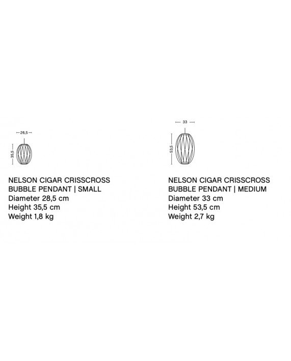 HAY Nelson Cigar Crisscross Bubble Pendant